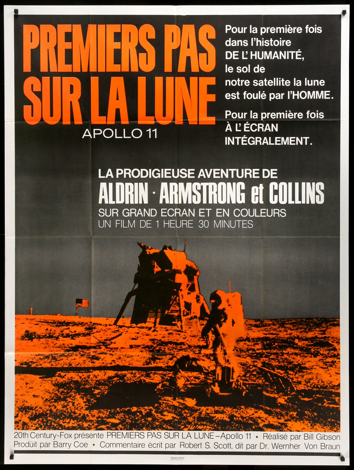 Footprints on the Moon: Apollo 11 (1969) original movie poster for sale at Original Film Art - Vintage Movie Posters