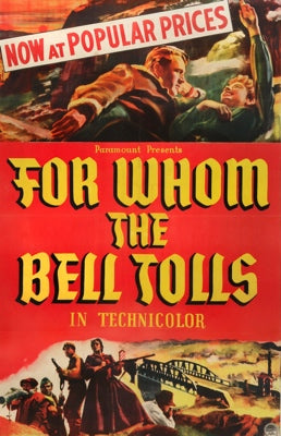For Whom the Bell Tolls (1943) original movie poster for sale at Original Film Art - Vintage Movie Posters