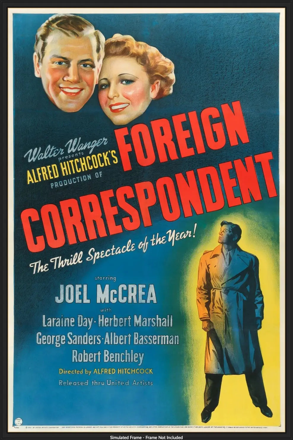 Foreign Correspondent (1940) original movie poster for sale at Original Film Art - Vintage Movie Posters