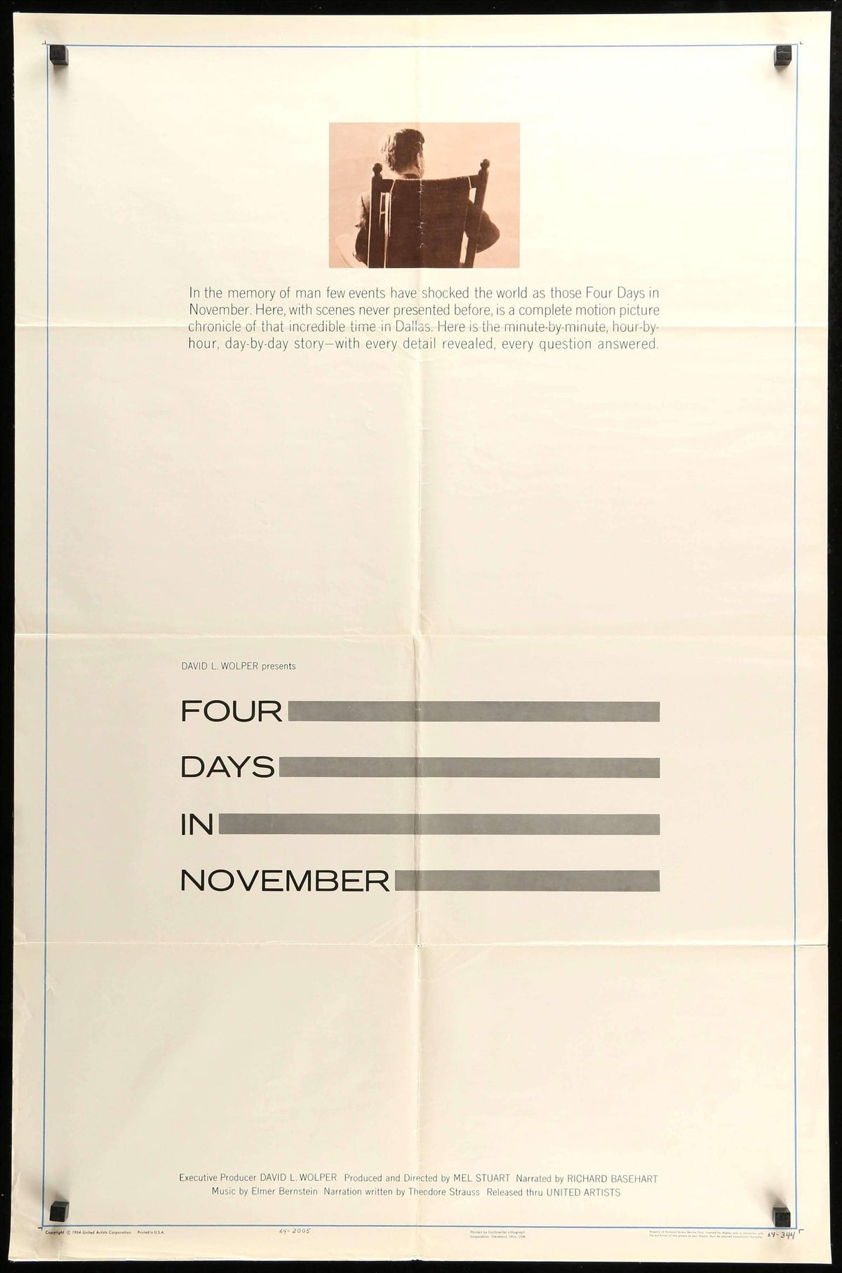 Four Days in November (1964) original movie poster for sale at Original Film Art - Vintage Movie Posters