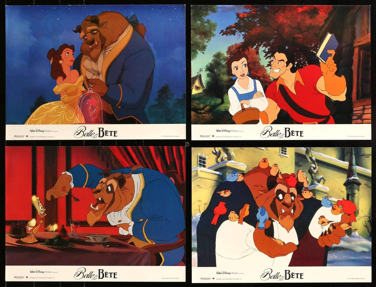Beauty and the Beast (1991) Set of 12 French Lobby Cards - 12" x 16" original movie poster for sale at Original Film Art - Vintage Movie Posters