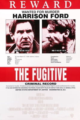 Fugitive (1993) original movie poster for sale at Original Film Art - Vintage Movie Posters