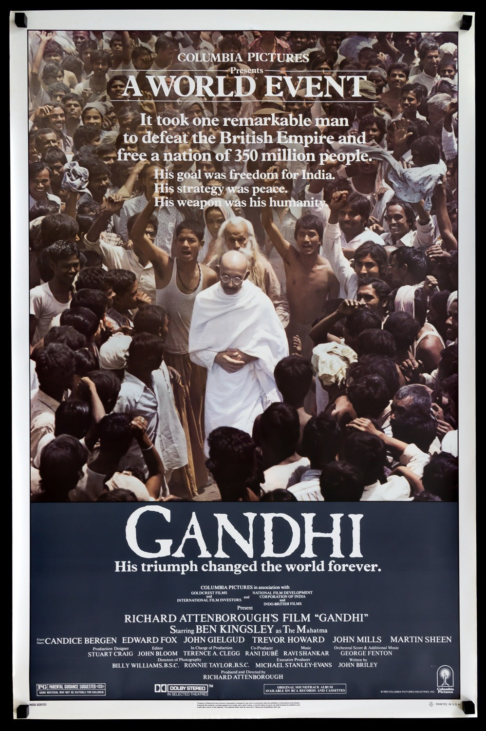 Gandhi (1982) original movie poster for sale at Original Film Art - Vintage Movie Posters