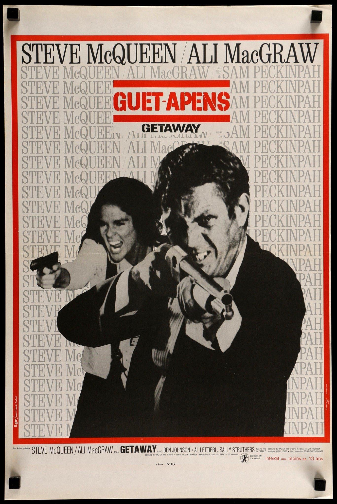 Getaway (1972) original movie poster for sale at Original Film Art - Vintage Movie Posters