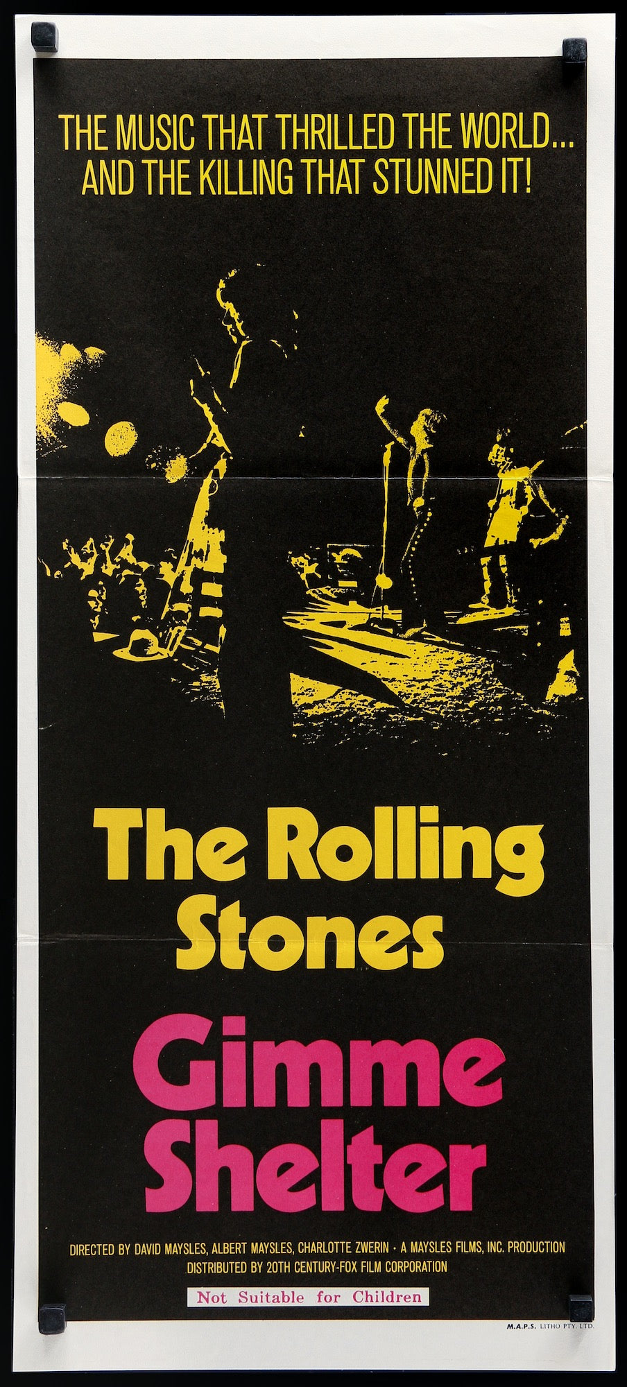 Gimme Shelter (1970) original movie poster for sale at Original Film Art - Vintage Movie Posters
