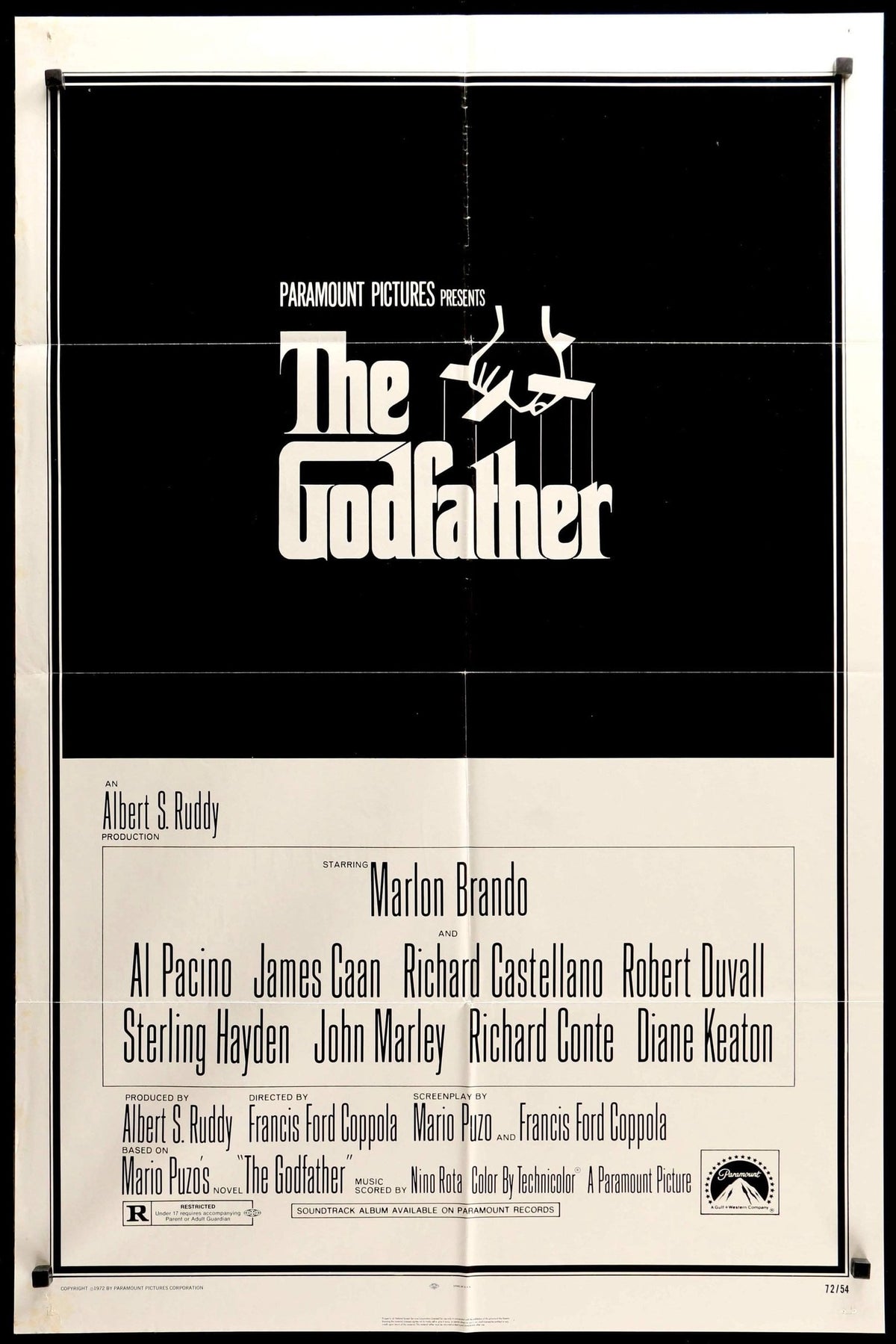 Godfather (1972) original movie poster for sale at Original Film Art