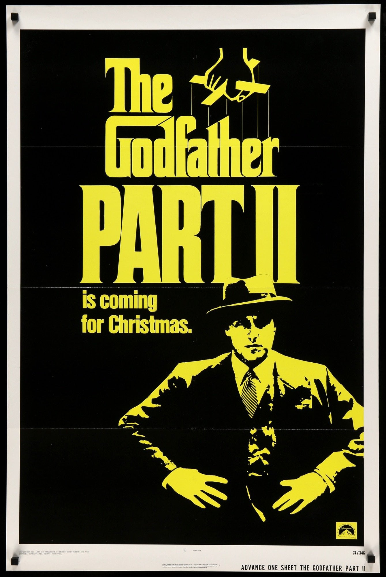Godfather Part II (1974) original movie poster for sale at Original Film Art - Vintage Movie Posters