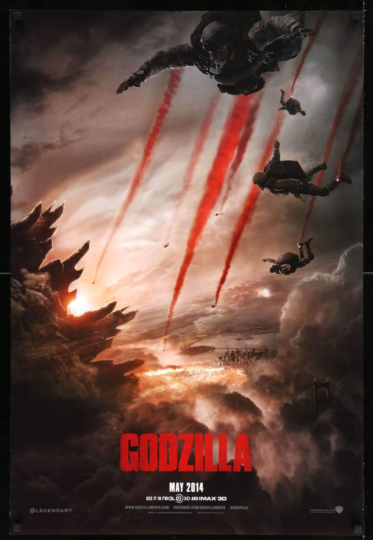 Godzilla (2014) original movie poster for sale at Original Film Art - Vintage Movie Posters