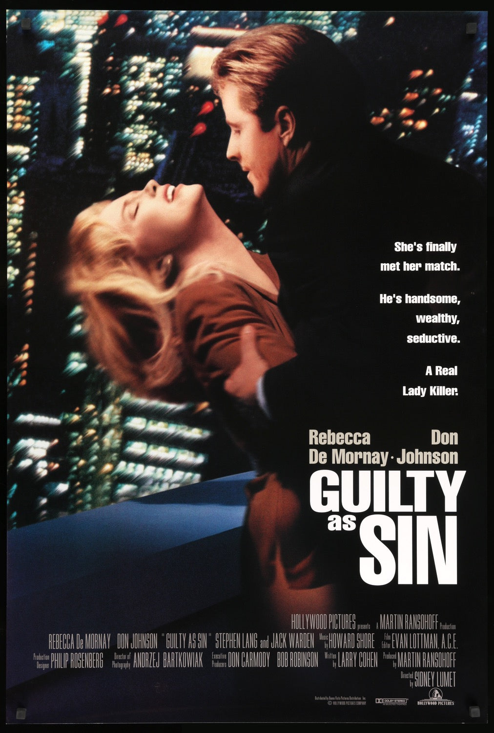 Guilty as Sin (1993) original movie poster for sale at Original Film Art - Vintage Movie Posters