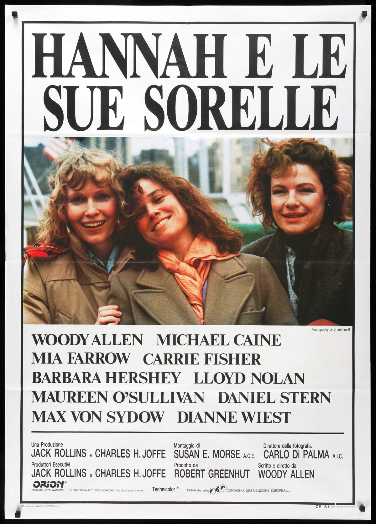Hannah and Her Sisters (1986) original movie poster for sale at Original Film Art - Vintage Movie Posters