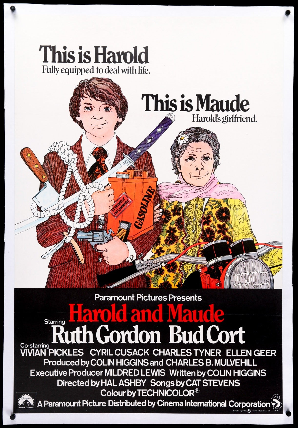 Harold and Maude (1971) original movie poster for sale at Original Film Art - Vintage Movie Posters