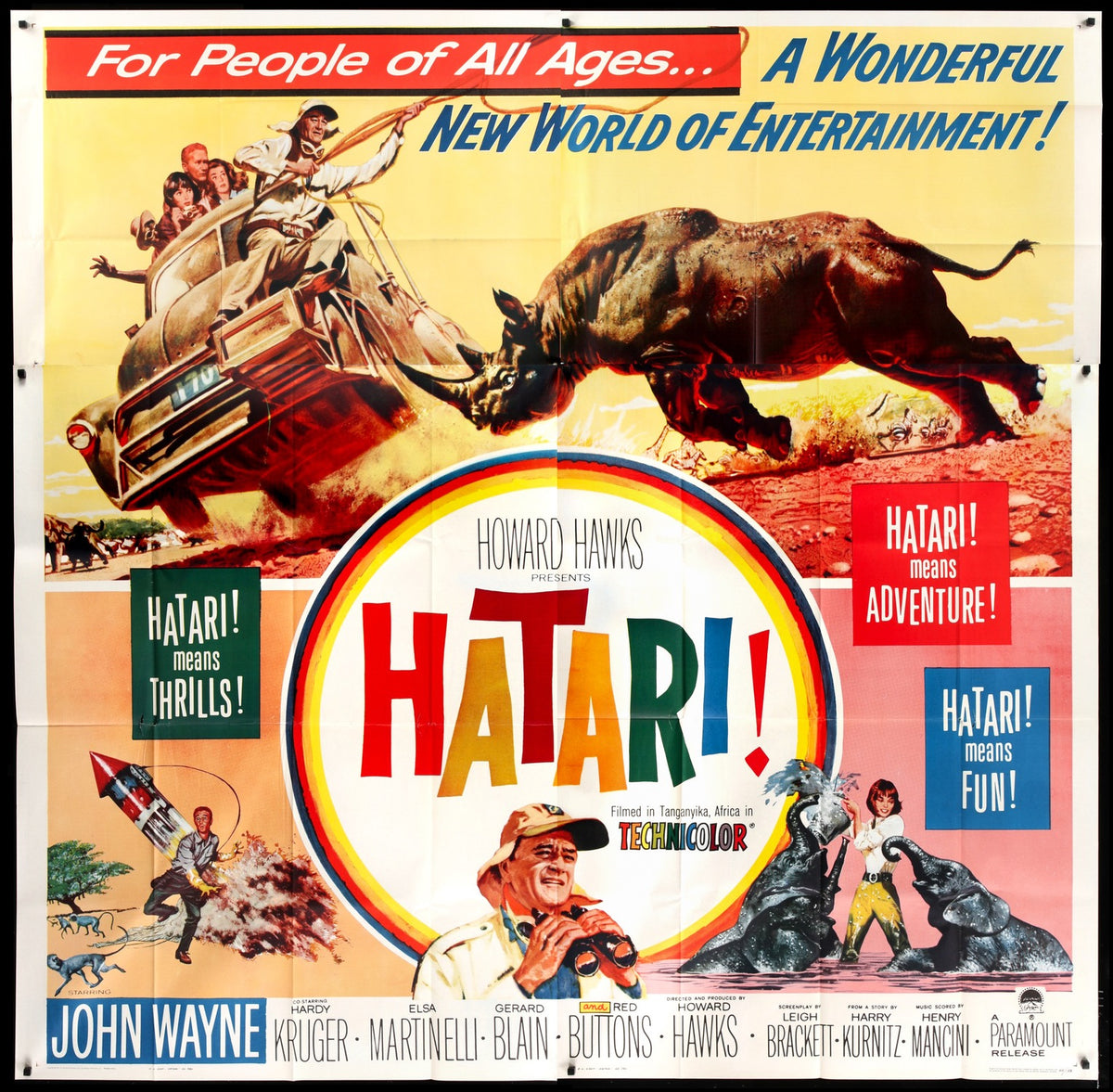 Hatari! (1962) original movie poster for sale at Original Film Art