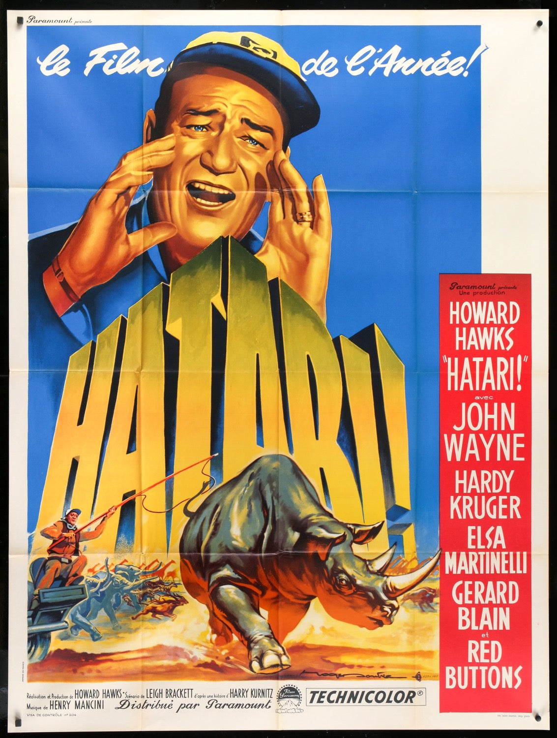 Hatari! (1962) original movie poster for sale at Original Film Art - Vintage Movie Posters