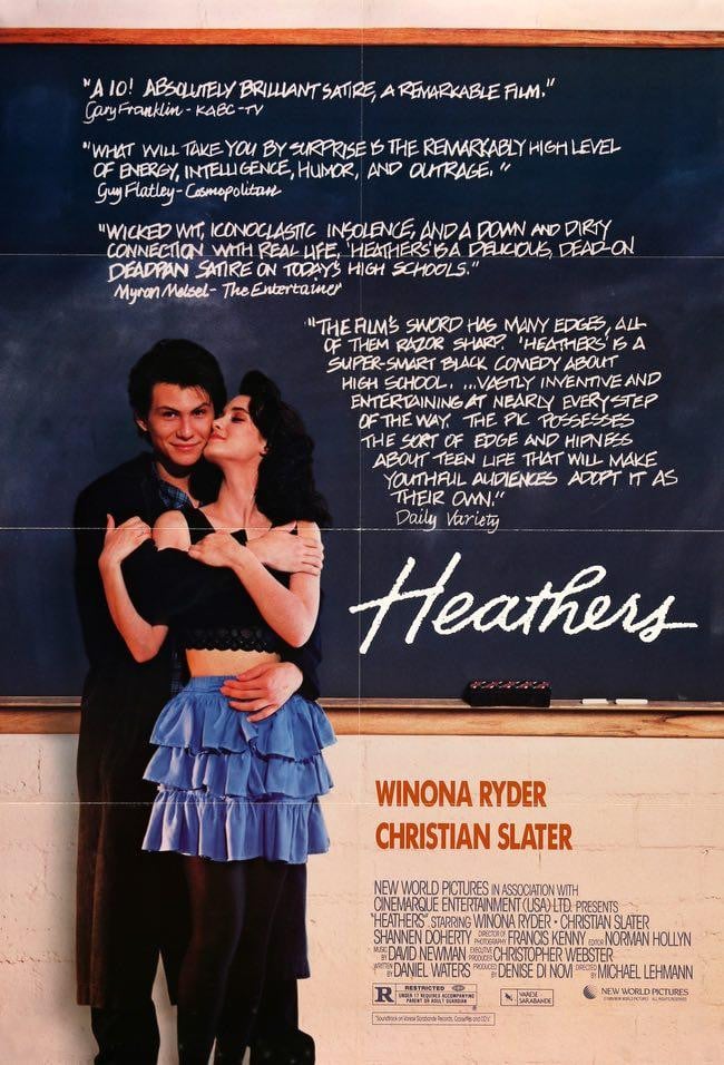 Heathers (1989) original movie poster for sale at Original Film Art - Vintage Movie Posters