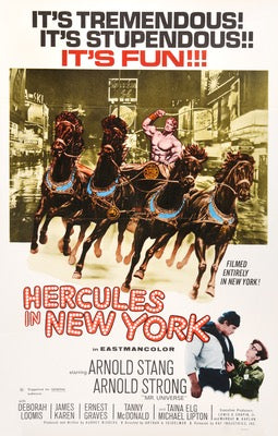 Hercules in New York (1970) original movie poster for sale at Original Film Art - Vintage Movie Posters