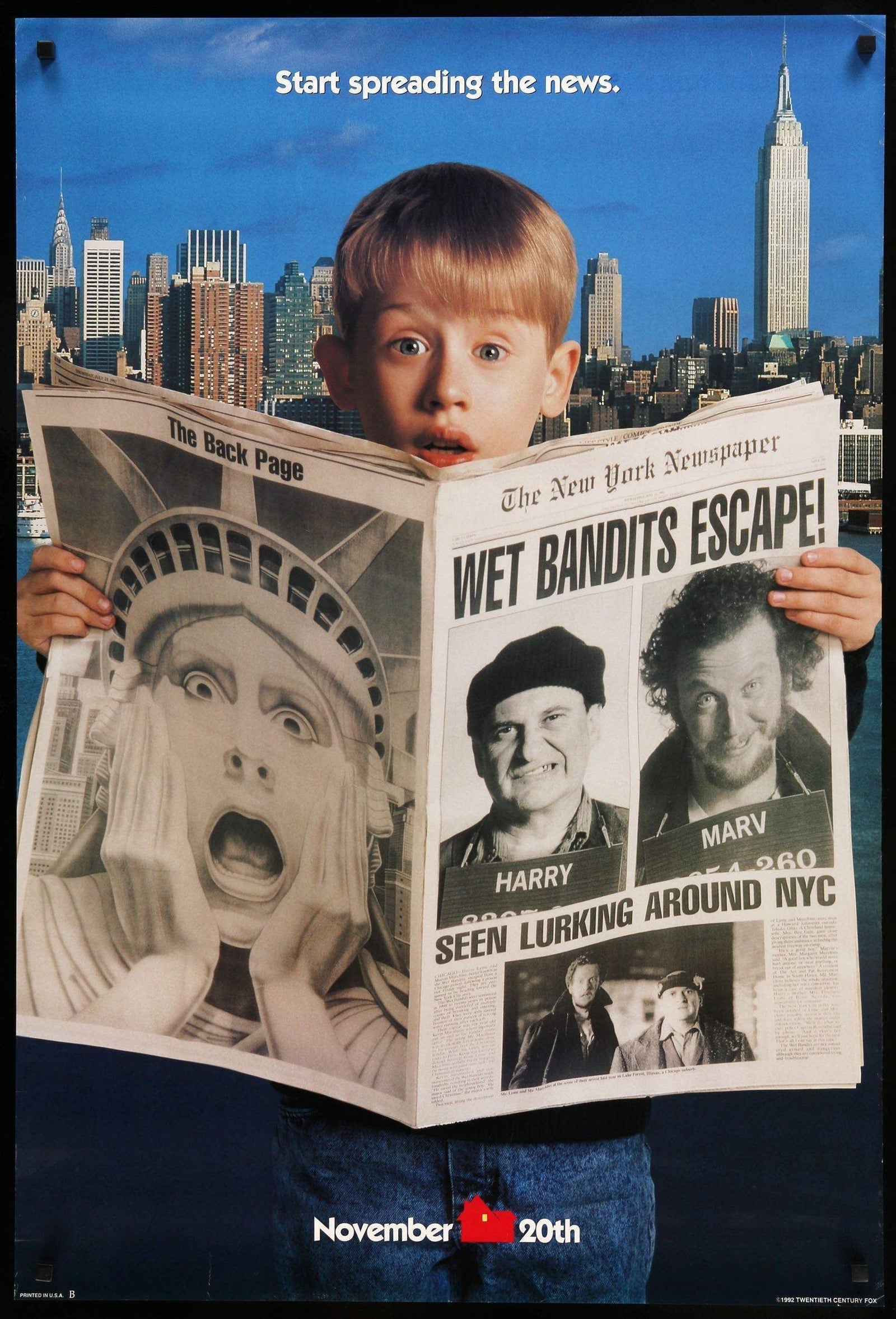 Home Alone 2 (1992) original movie poster for sale at Original Film Art - Vintage Movie Posters