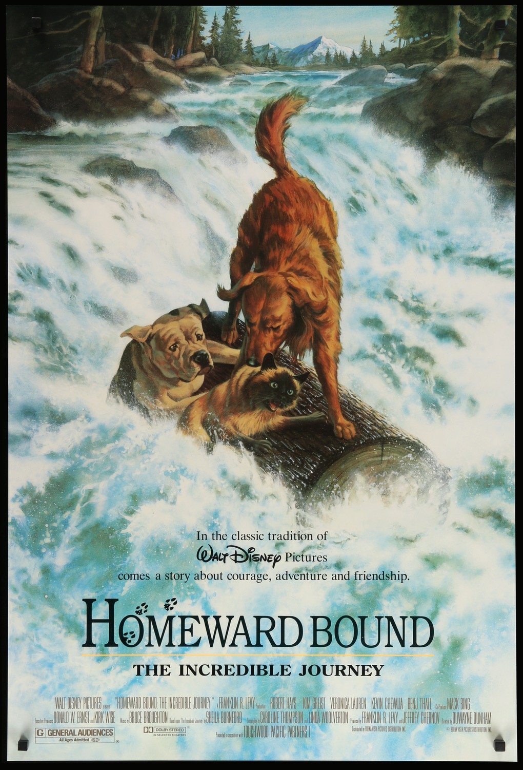 Homeward Bound: The Incredible Journey (1993) original movie poster for sale at Original Film Art - Vintage Movie Posters
