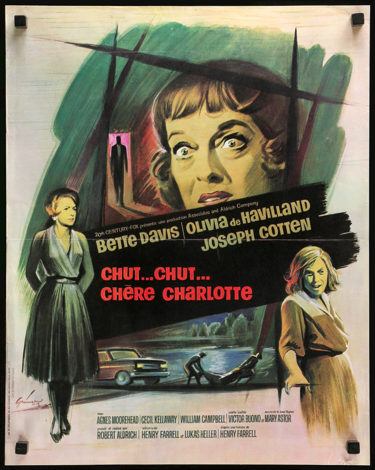 Hush... Hush, Sweet Charlotte (1964) original movie poster for sale at Original Film Art - Vintage Movie Posters