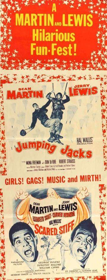 Jumping Jacks (1952) / Scared Stiff (1953) original movie poster for sale at Original Film Art - Vintage Movie Posters