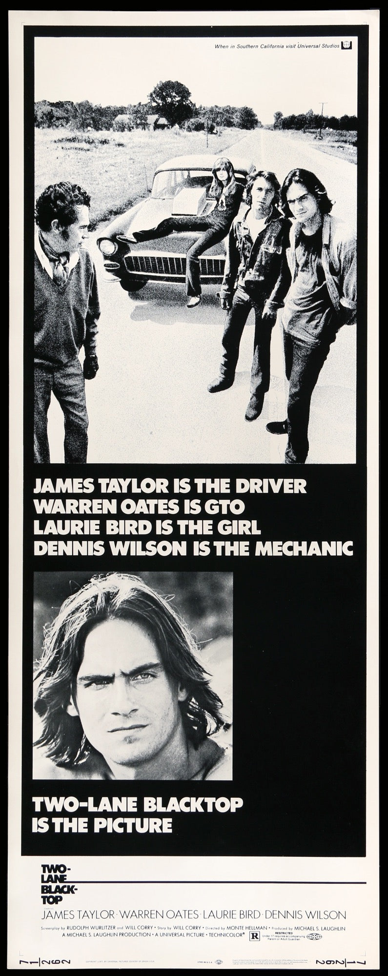 Two-Lane Blacktop (1971) original movie poster for sale at Original Film Art - Vintage Movie Posters