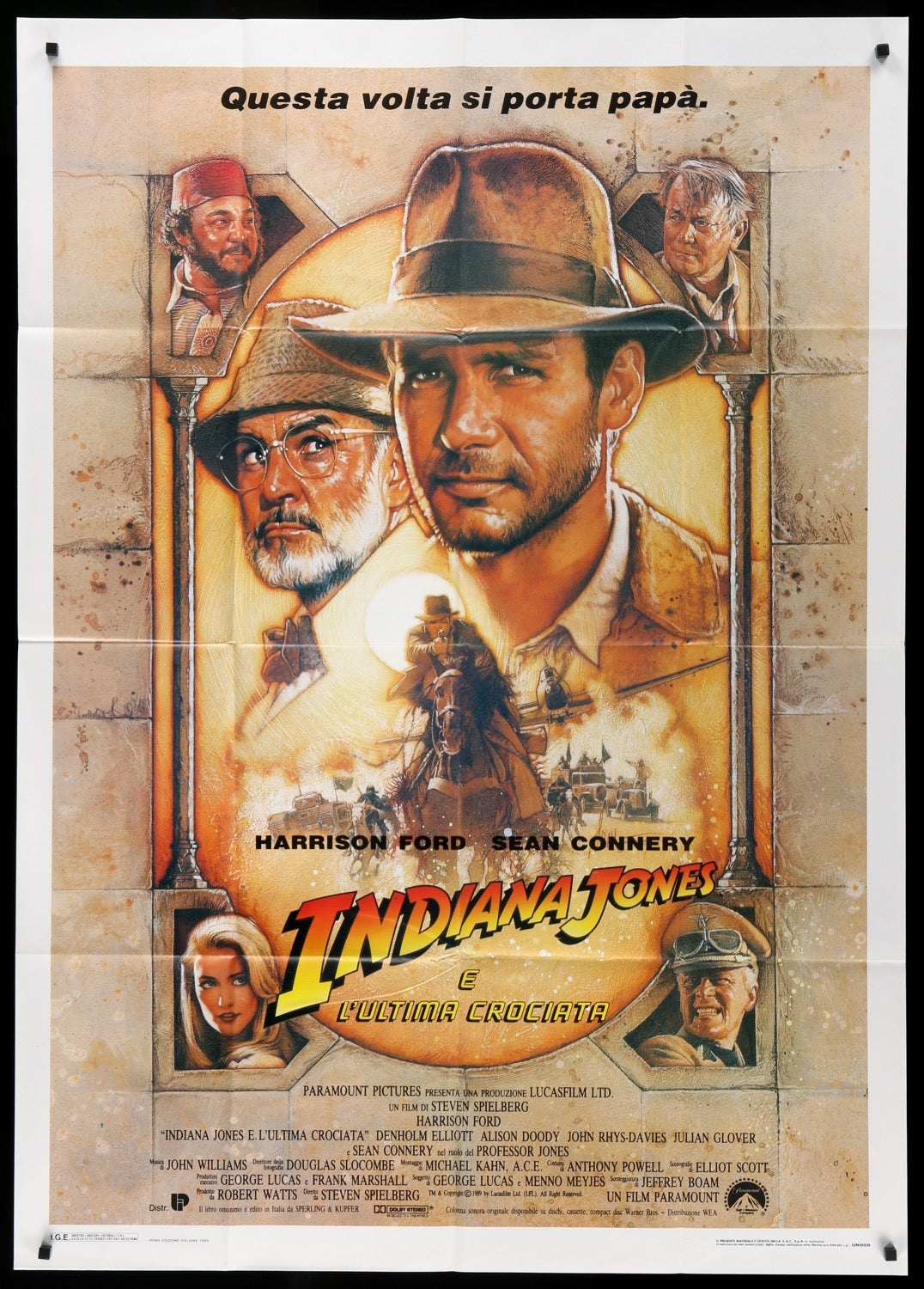 Indiana Jones and the Last Crusade (1989) original movie poster for sale at Original Film Art - Vintage Movie Posters
