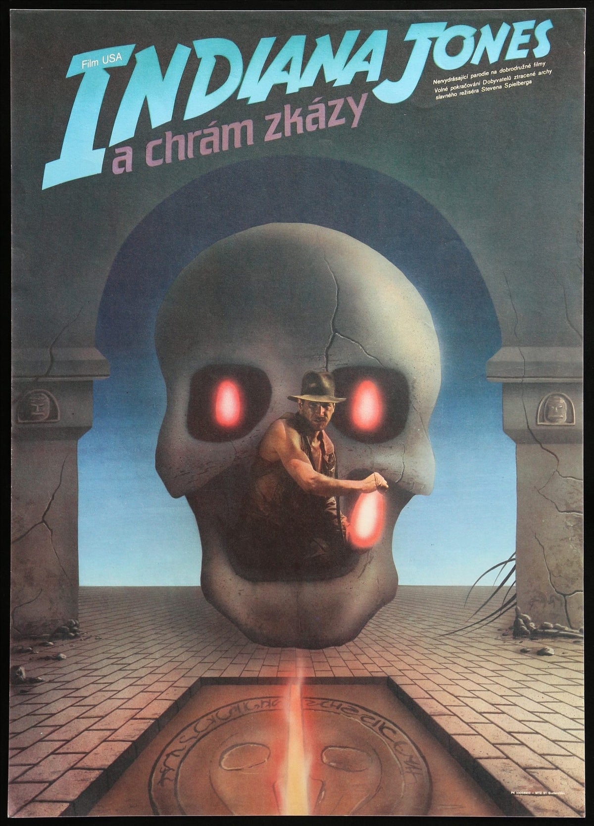 Indiana Jones and the Temple of Doom (1984) original movie poster for sale at Original Film Art - Vintage Movie Posters
