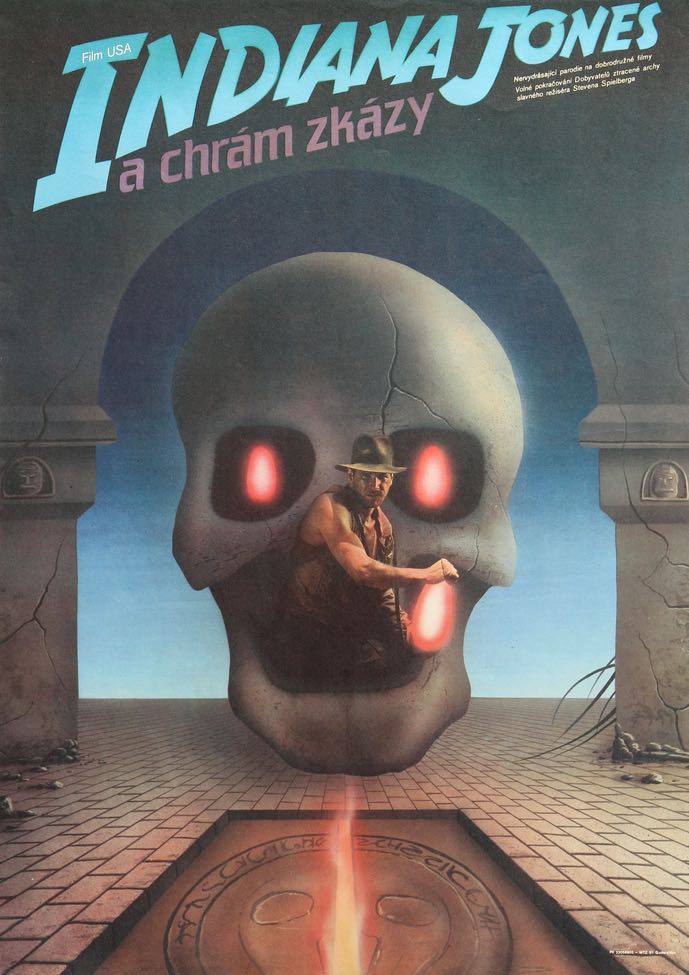 Indiana Jones and the Temple of Doom (1984) original movie poster for sale at Original Film Art - Vintage Movie Posters