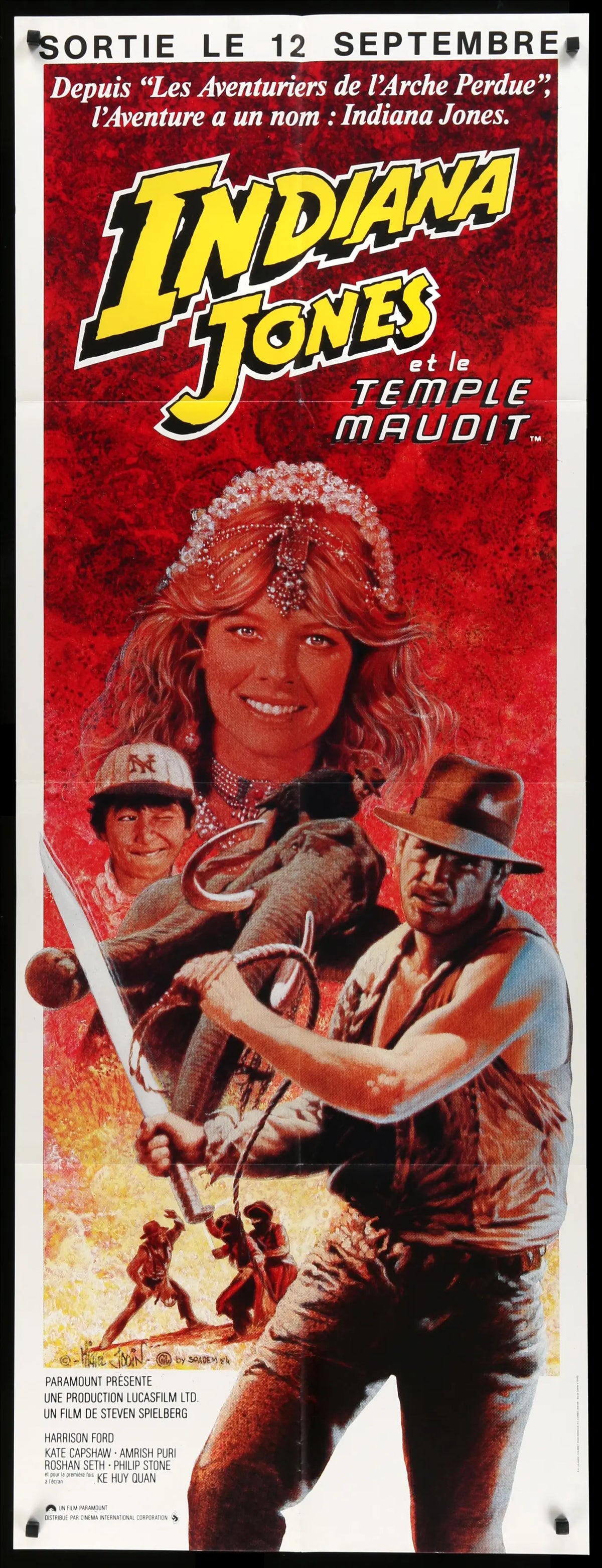 Indiana Jones and the Temple of Doom (1984) original movie poster for sale at Original Film Art - Vintage Movie Posters