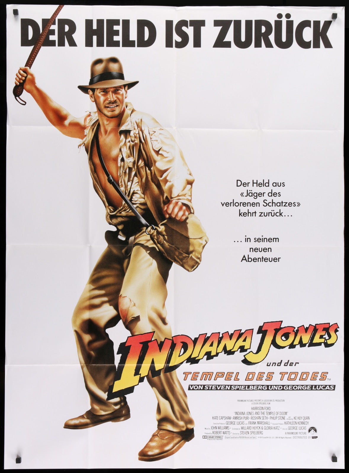 Indiana Jones and the Temple of Doom (1984) original movie poster for sale at Original Film Art - Vintage Movie Posters