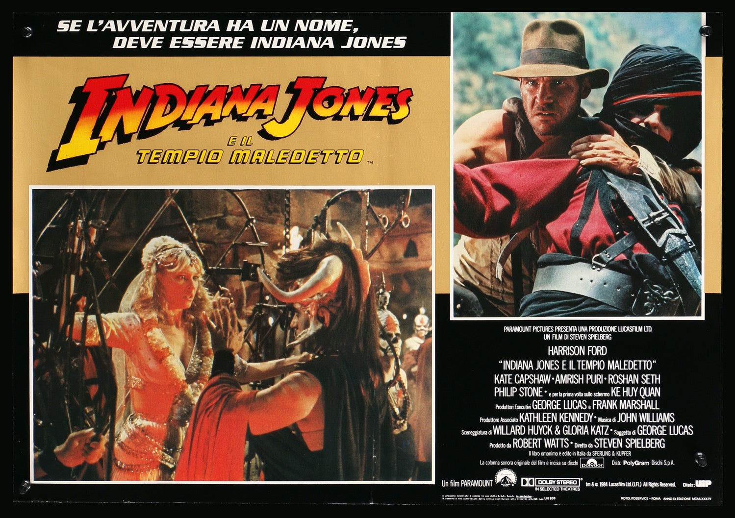 Indiana Jones and the Temple of Doom (1984) original movie poster for sale at Original Film Art