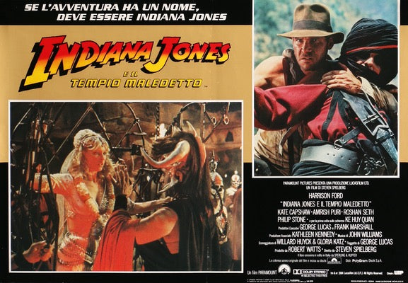 Indiana Jones and the Temple of Doom (1984) original movie poster for sale at Original Film Art - Vintage Movie Posters