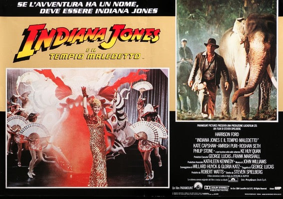 Indiana Jones and the Temple of Doom (1984) original movie poster for sale at Original Film Art - Vintage Movie Posters