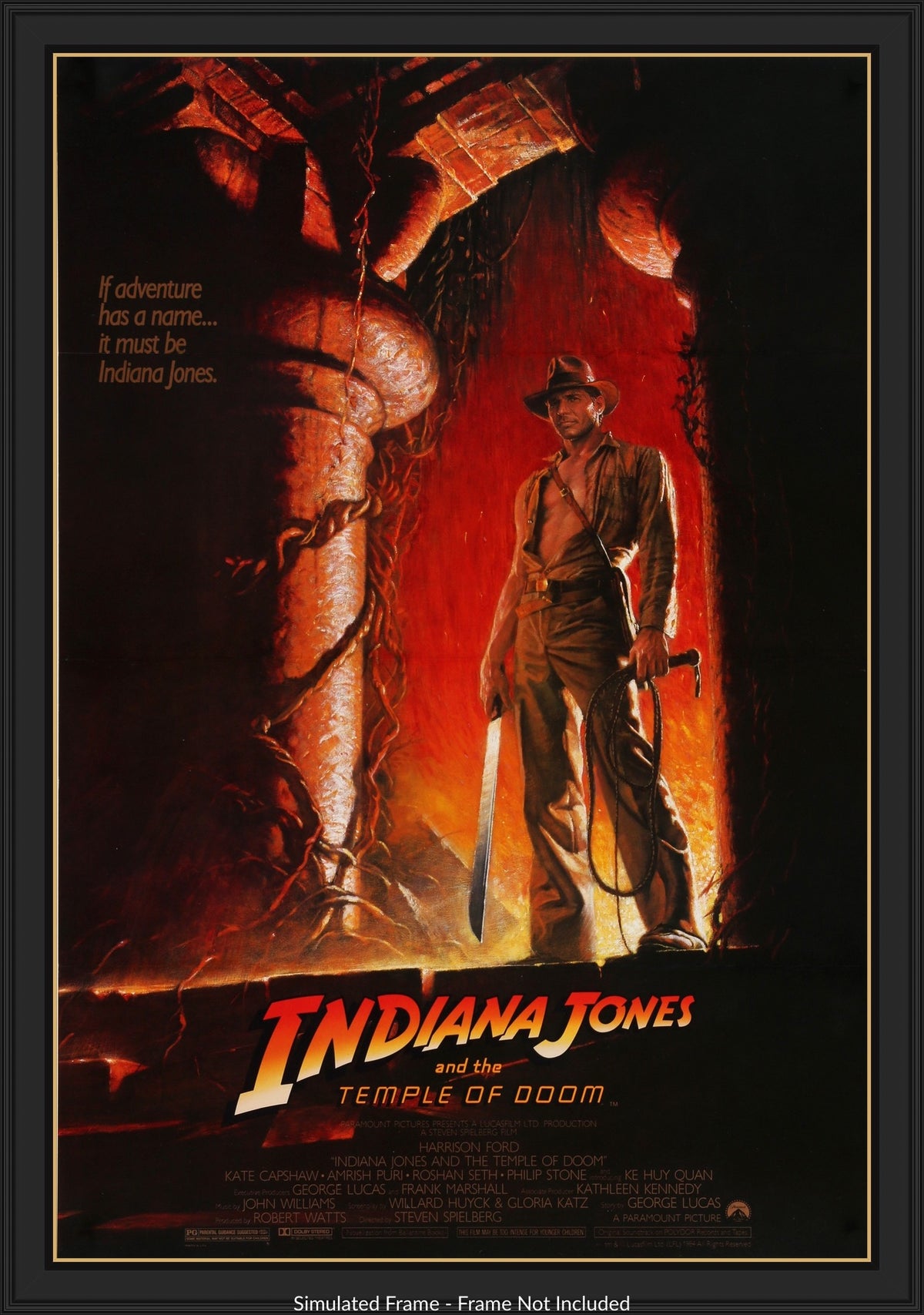 Indiana Jones and the Temple of Doom (1984) original movie poster for sale at Original Film Art - Vintage Movie Posters