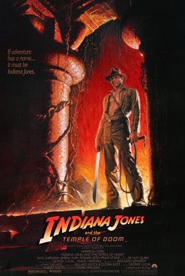 Indiana Jones and the Temple of Doom (1984) original movie poster for sale at Original Film Art - Vintage Movie Posters