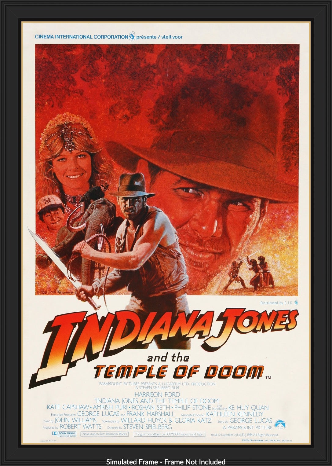 Indiana Jones and the Temple of Doom (1984) original movie poster for sale at Original Film Art - Vintage Movie Posters