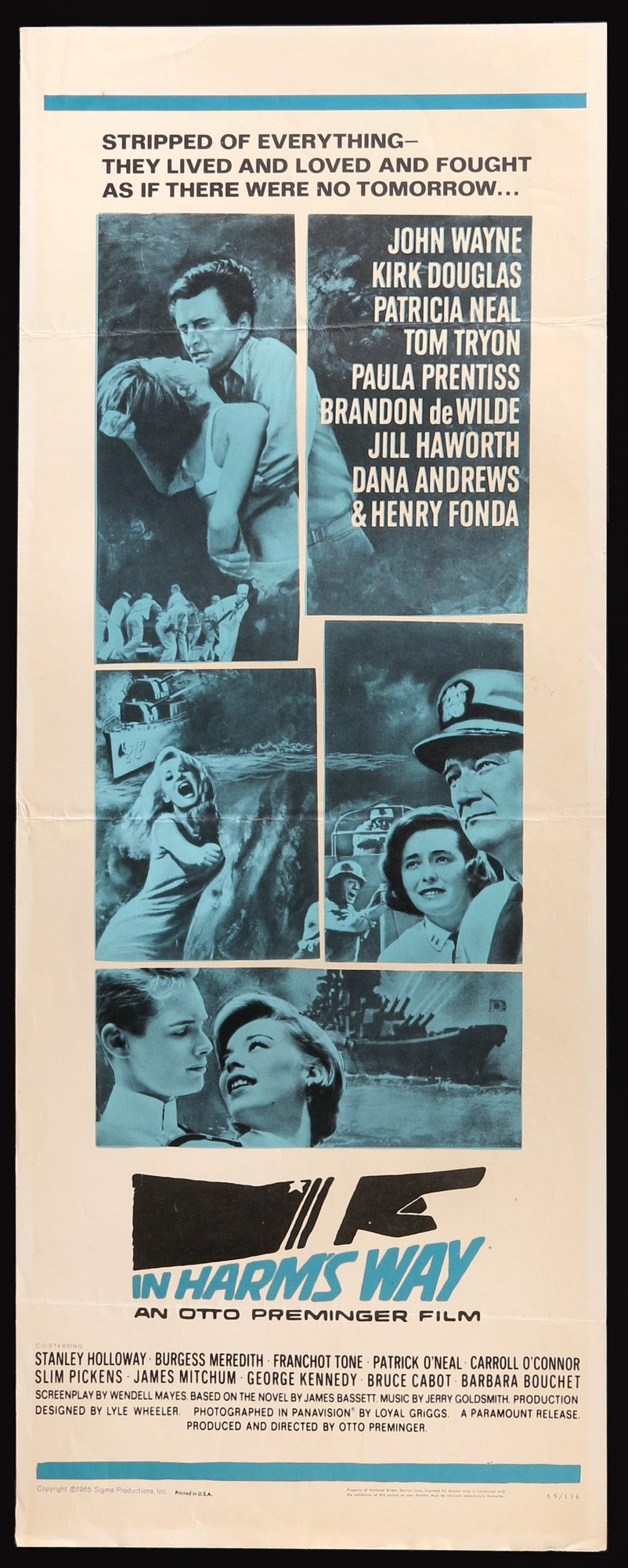 In Harm's Way (1965) original movie poster for sale at Original Film Art