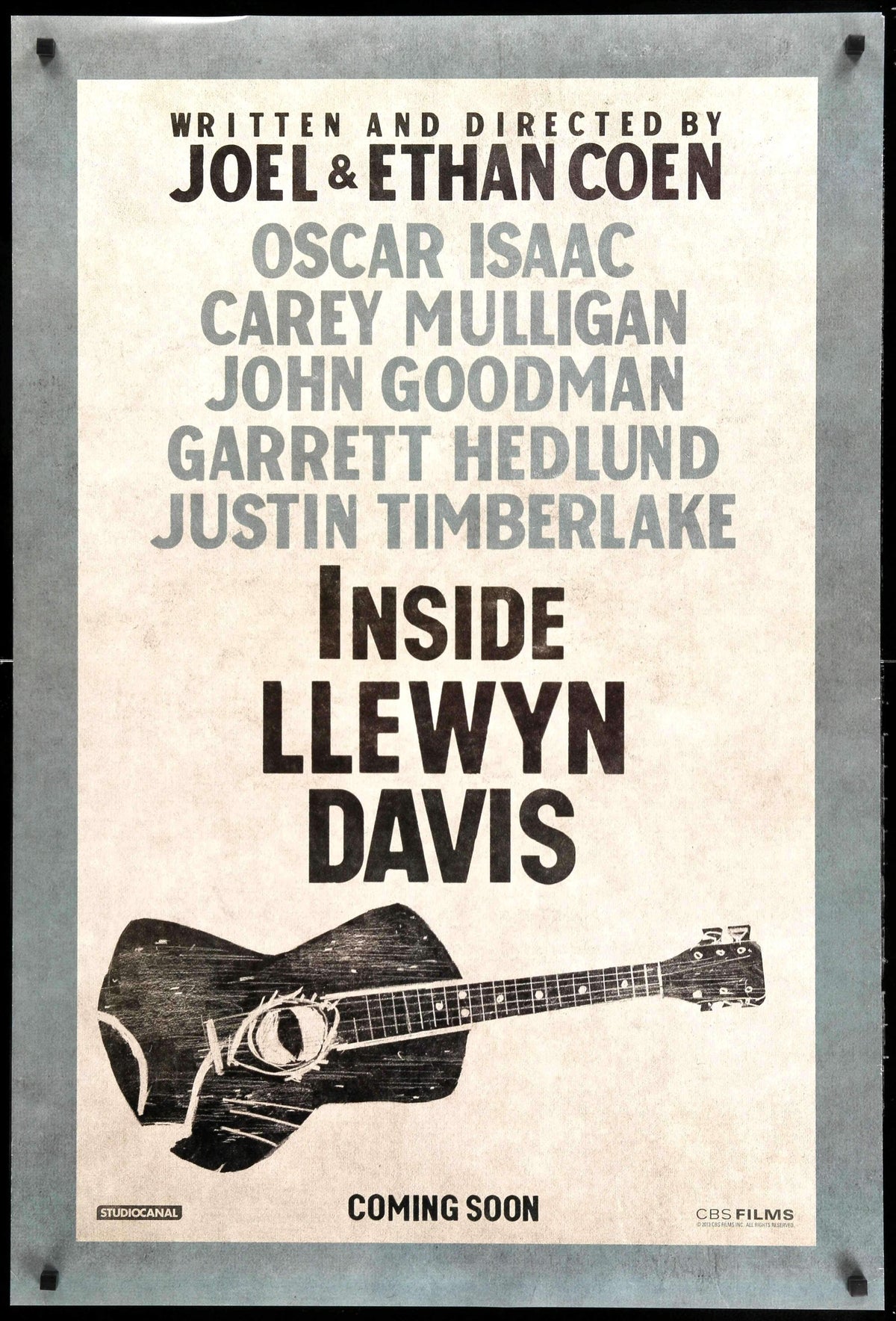 Inside Llewyn Davis (2013) original movie poster for sale at Original Film Art