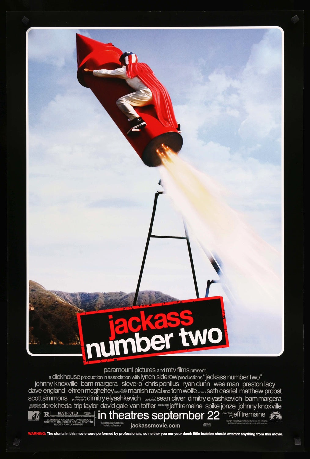 Jackass Number Two (2006) original movie poster for sale at Original Film Art - Vintage Movie Posters
