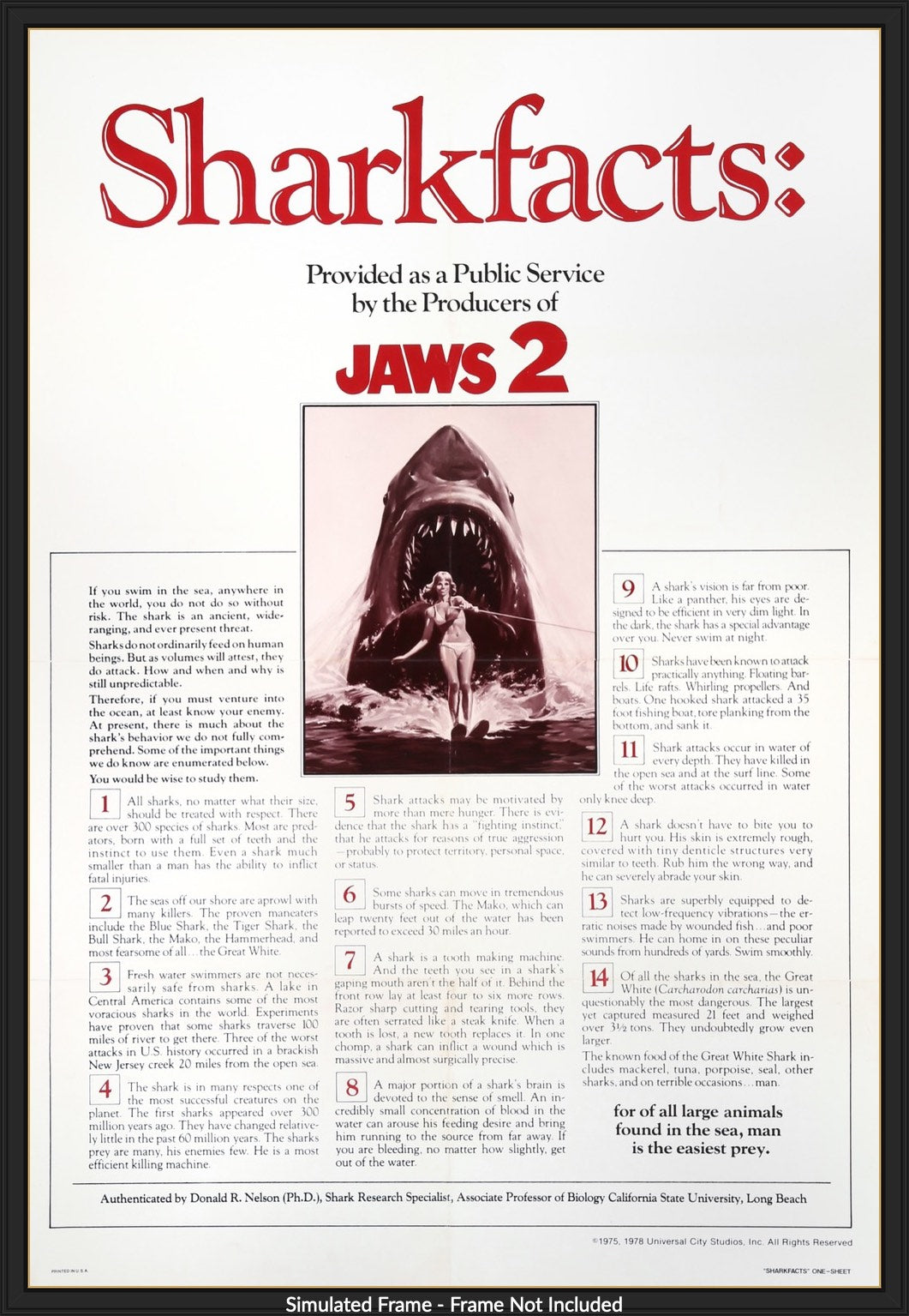 Jaws 2 (1978) original movie poster for sale at Original Film Art