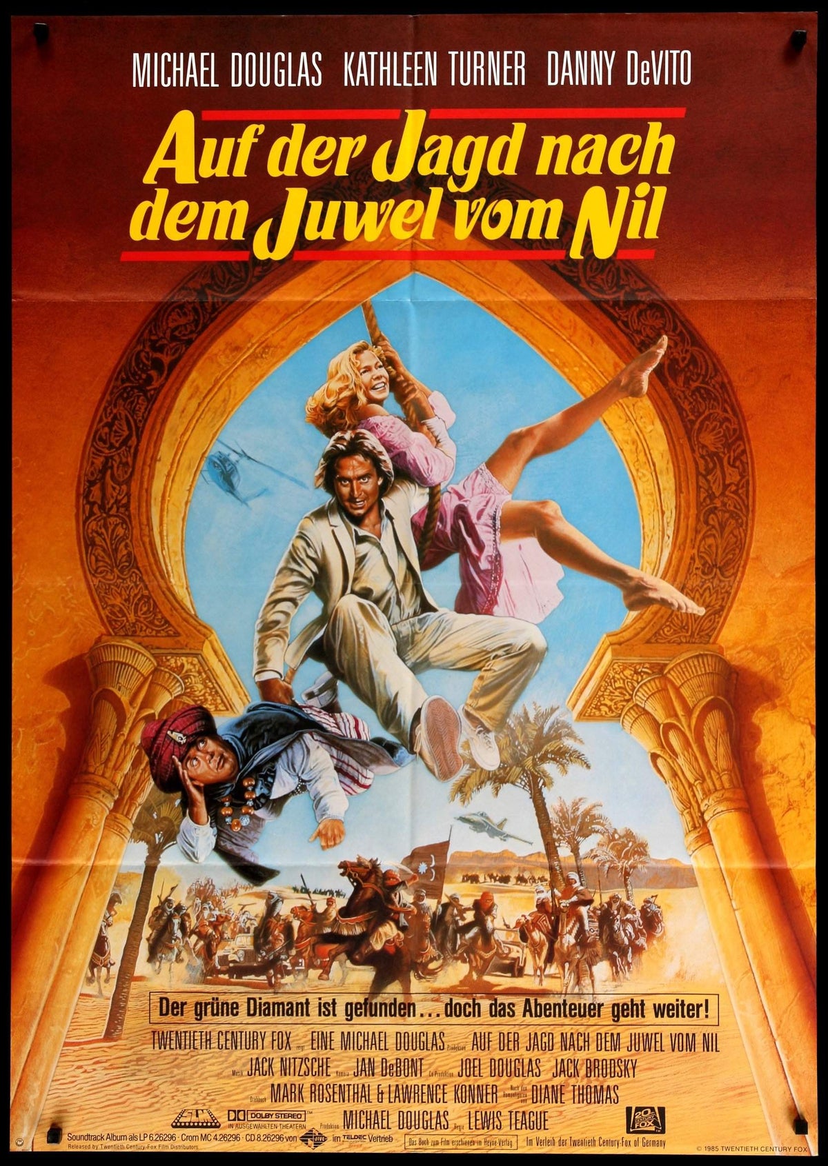Jewel of the Nile (1985) original movie poster for sale at Original Film Art - Vintage Movie Posters