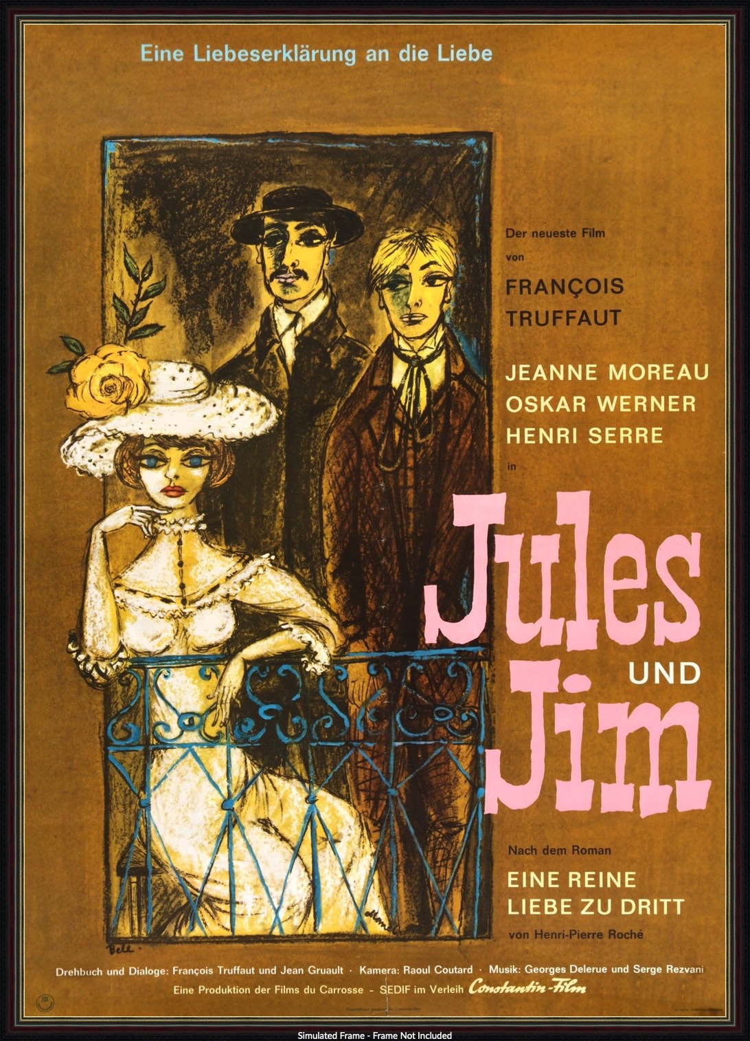 Jules and Jim (1962) original movie poster for sale at Original Film Art