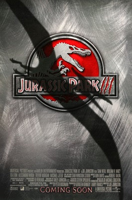 Jurassic Park III (2001) original movie poster for sale at Original Film Art - Vintage Movie Posters