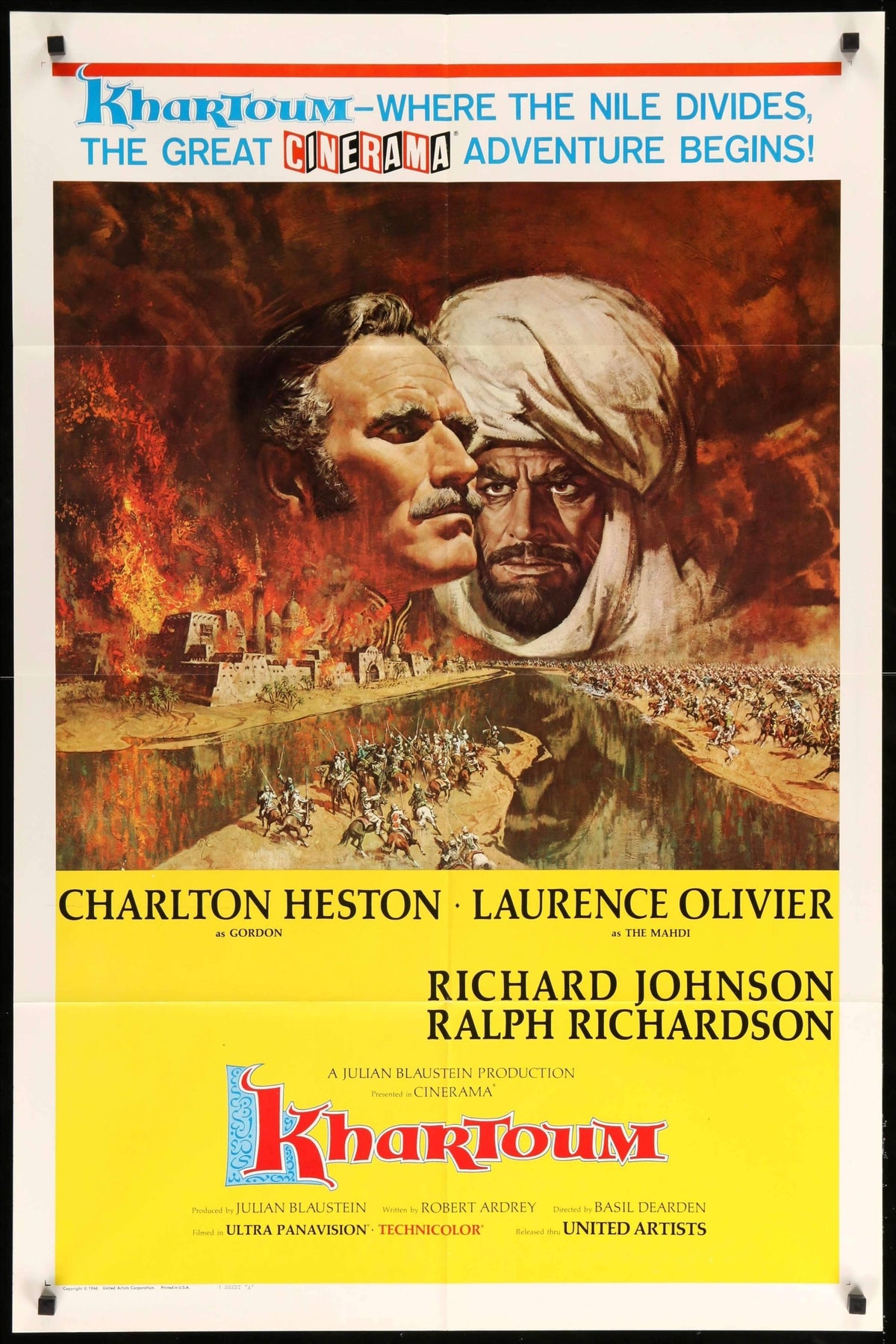 Khartoum (1966) original movie poster for sale at Original Film Art - Vintage Movie Posters