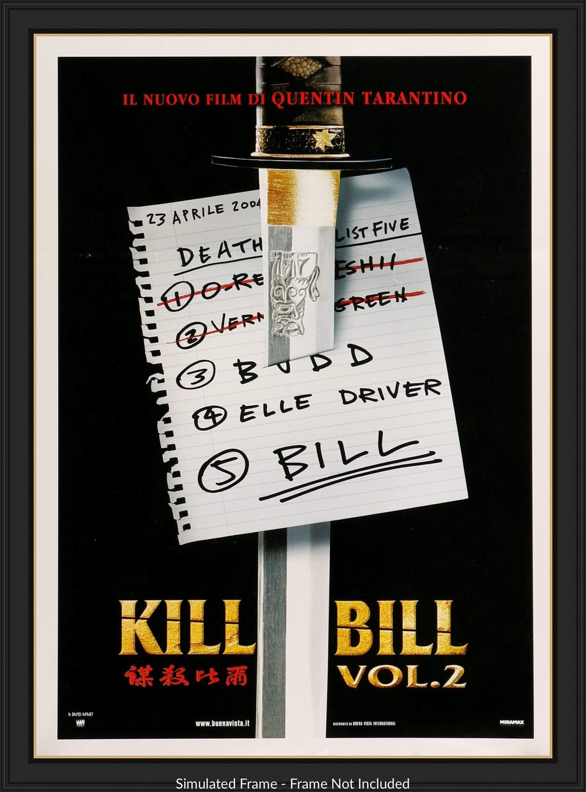 Kill Bill: Vol. 2 (2004) original movie poster for sale at Original Film Art - Vintage Movie Posters