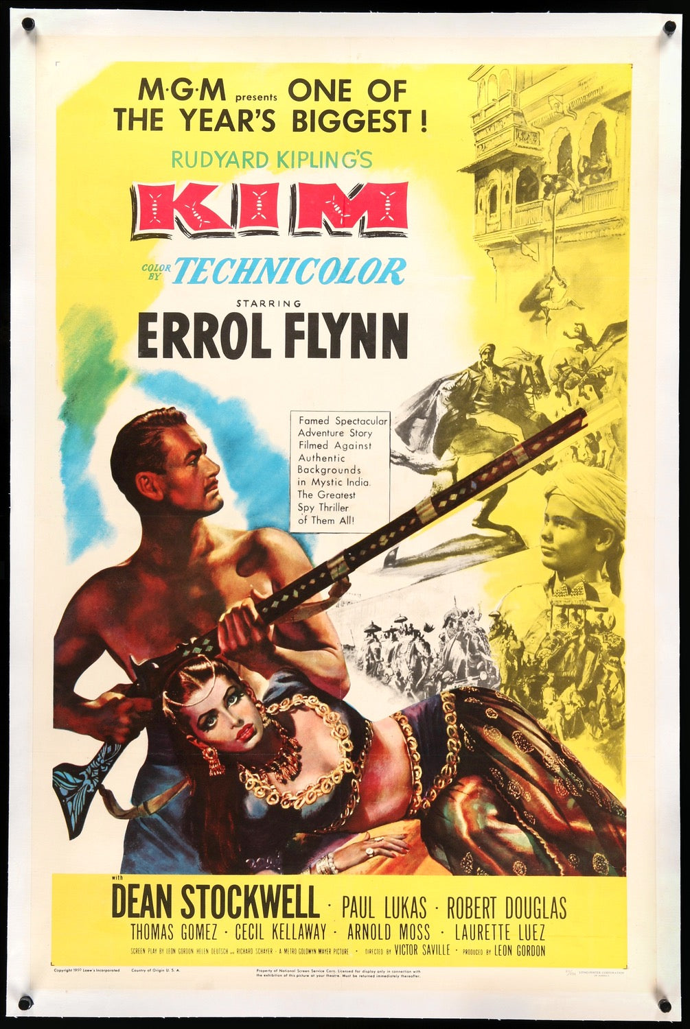 Kim (1950) original movie poster for sale at Original Film Art