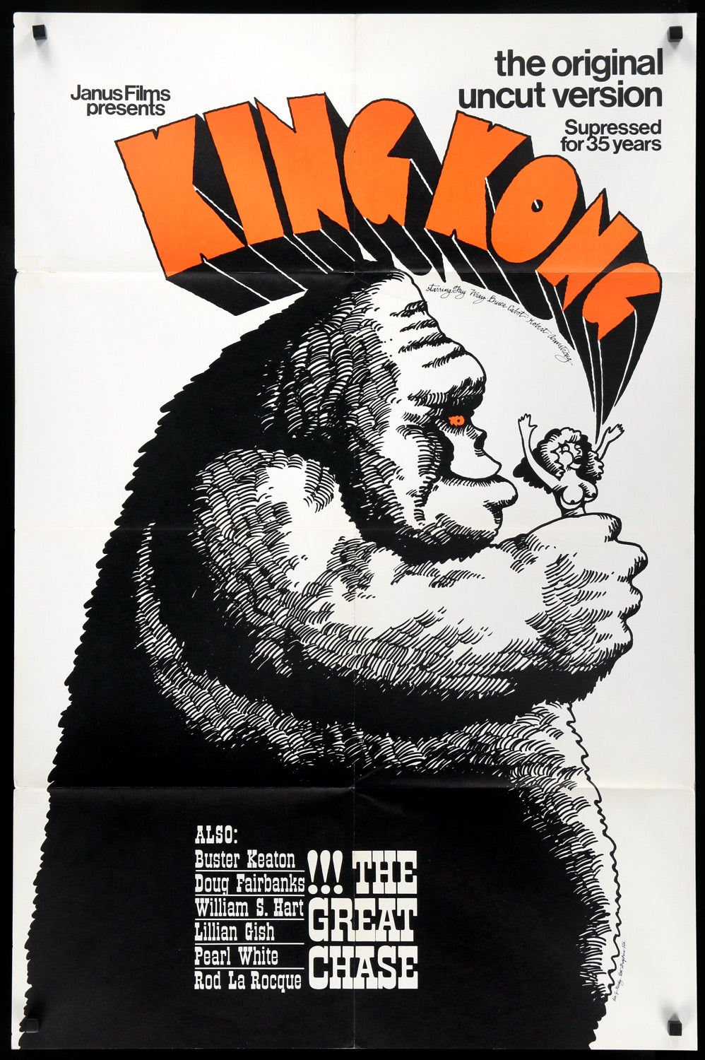 King Kong (1933) / The Great Chase (1962) original movie poster for sale at Original Film Art - Vintage Movie Posters