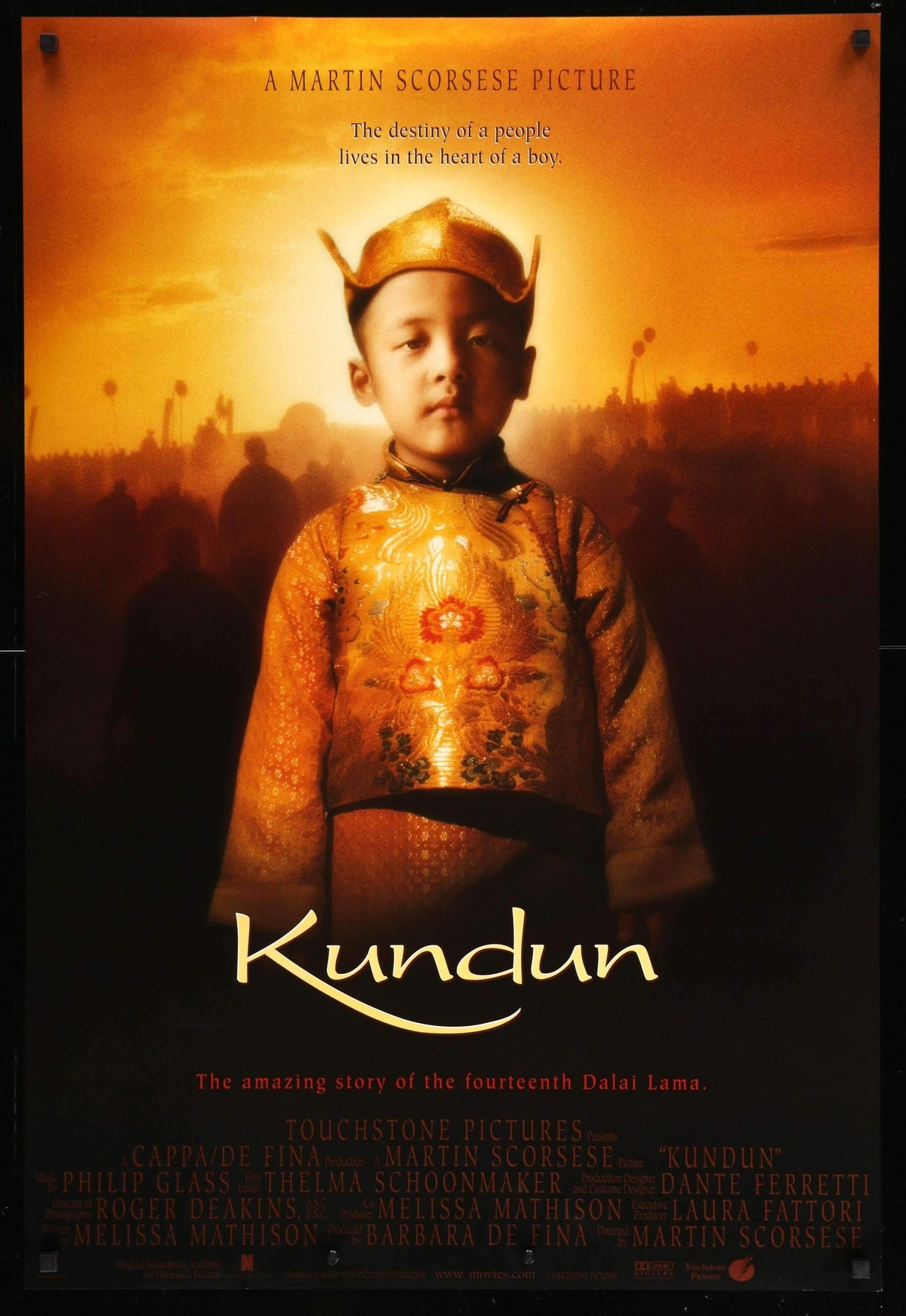 Kundun (1997) original movie poster for sale at Original Film Art - Vintage Movie Posters
