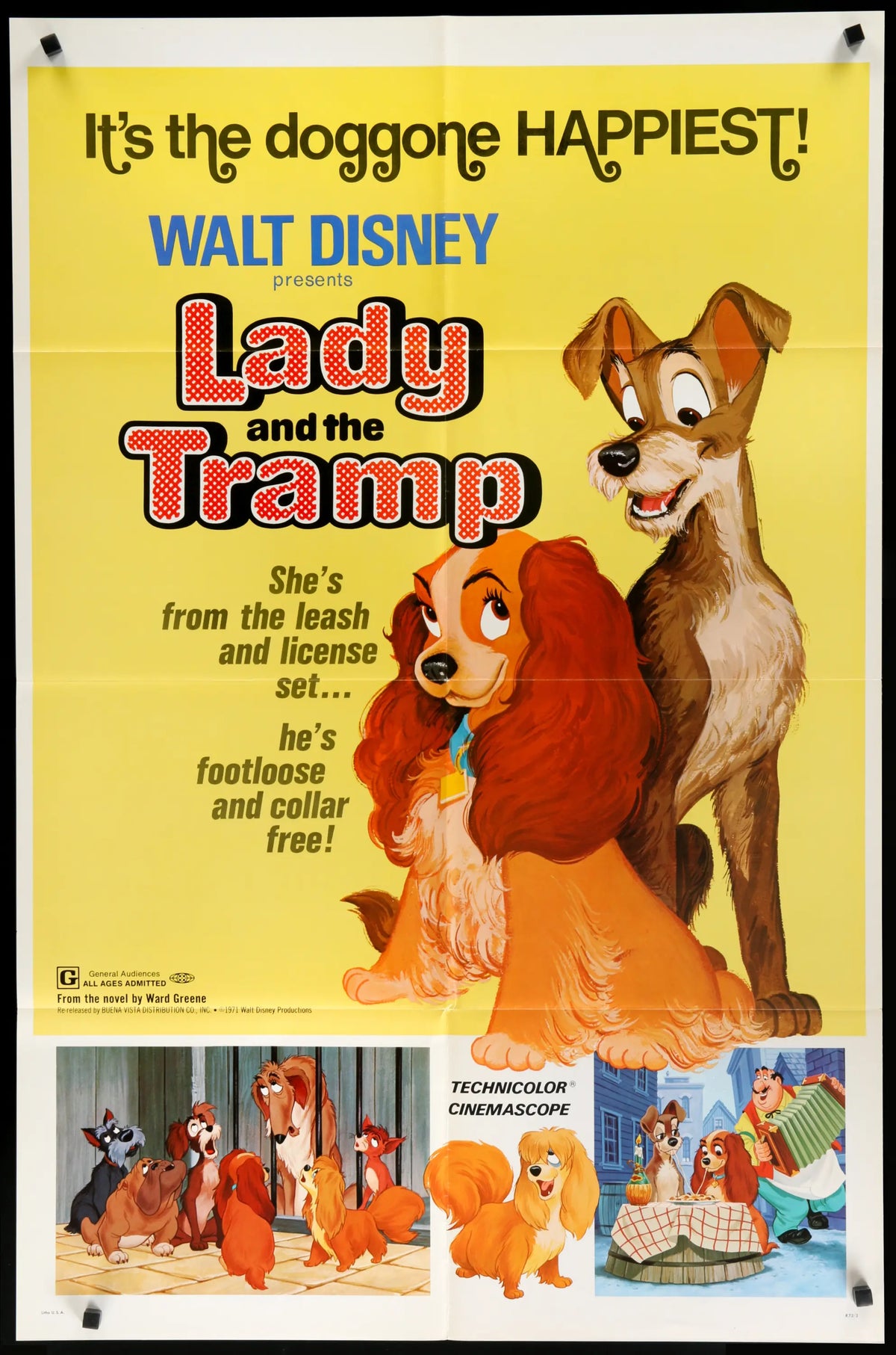 Lady and the Tramp (1955) original movie poster for sale at Original Film Art - Vintage Movie Posters