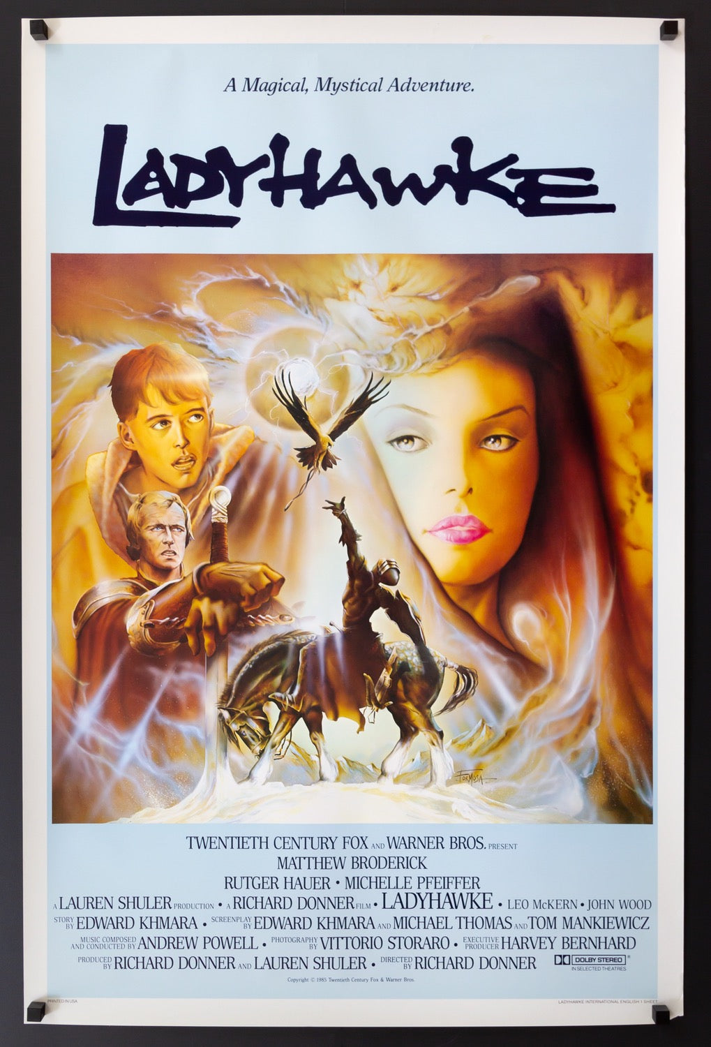 Ladyhawke (1985) original movie poster for sale at Original Film Art - Vintage Movie Posters