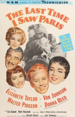 Last Time I Saw Paris (1954) original movie poster for sale at Original Film Art - Vintage Movie Posters